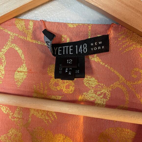 Lafayette 148 SET Silk Shantung Pleated Kareem Skirt & Tie Top SIZE 12 EUC - Picture 10 of 15